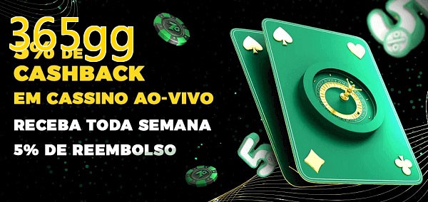 Promoções do cassino ao Vivo 365gg